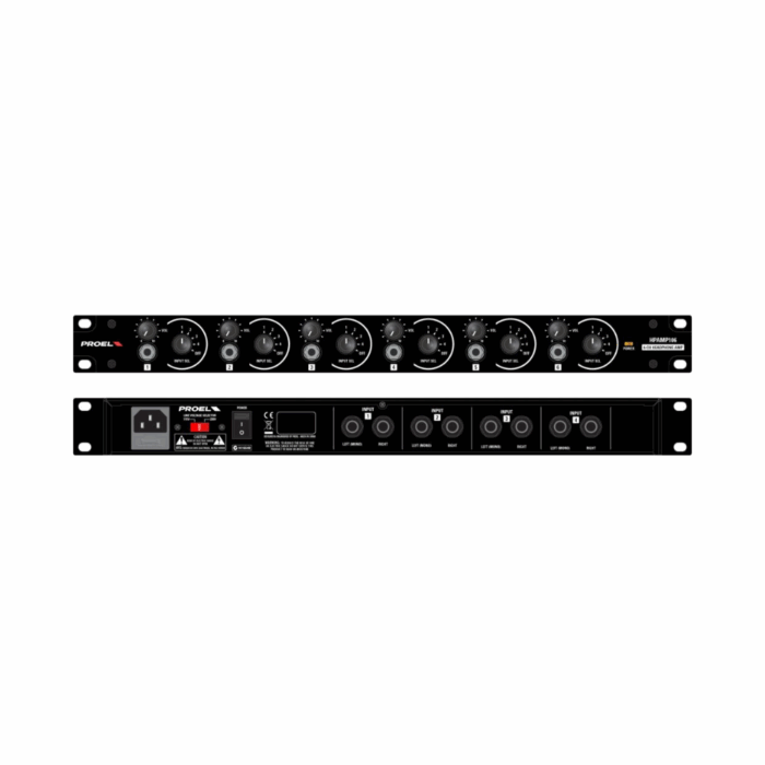 HPAMP106 PROEL Amplificateur pour casque 4in 6 out