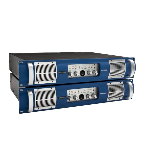 HPD 2004 Proel Rack d'ampli 2 x HPD2004 4x 250W 8ohm / alim T13 mono